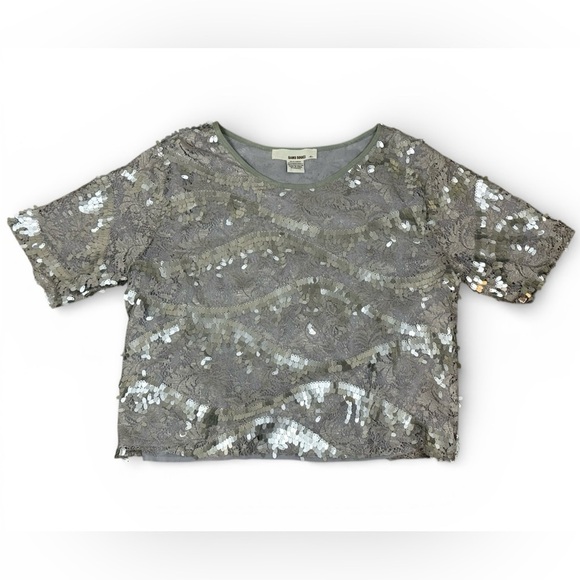 Sans Souci Tops - Sans Souci Gray Sequin Blouse